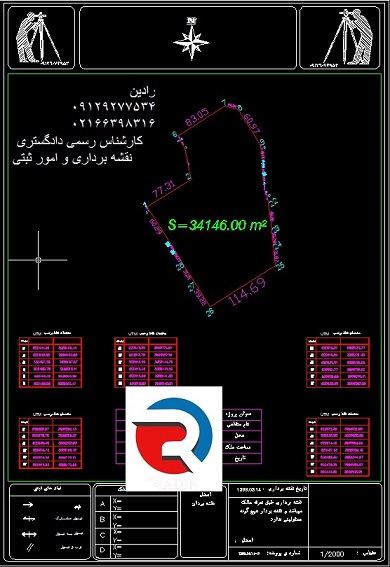 تهیه نقشه یو تی ام برای ادارات ثبت